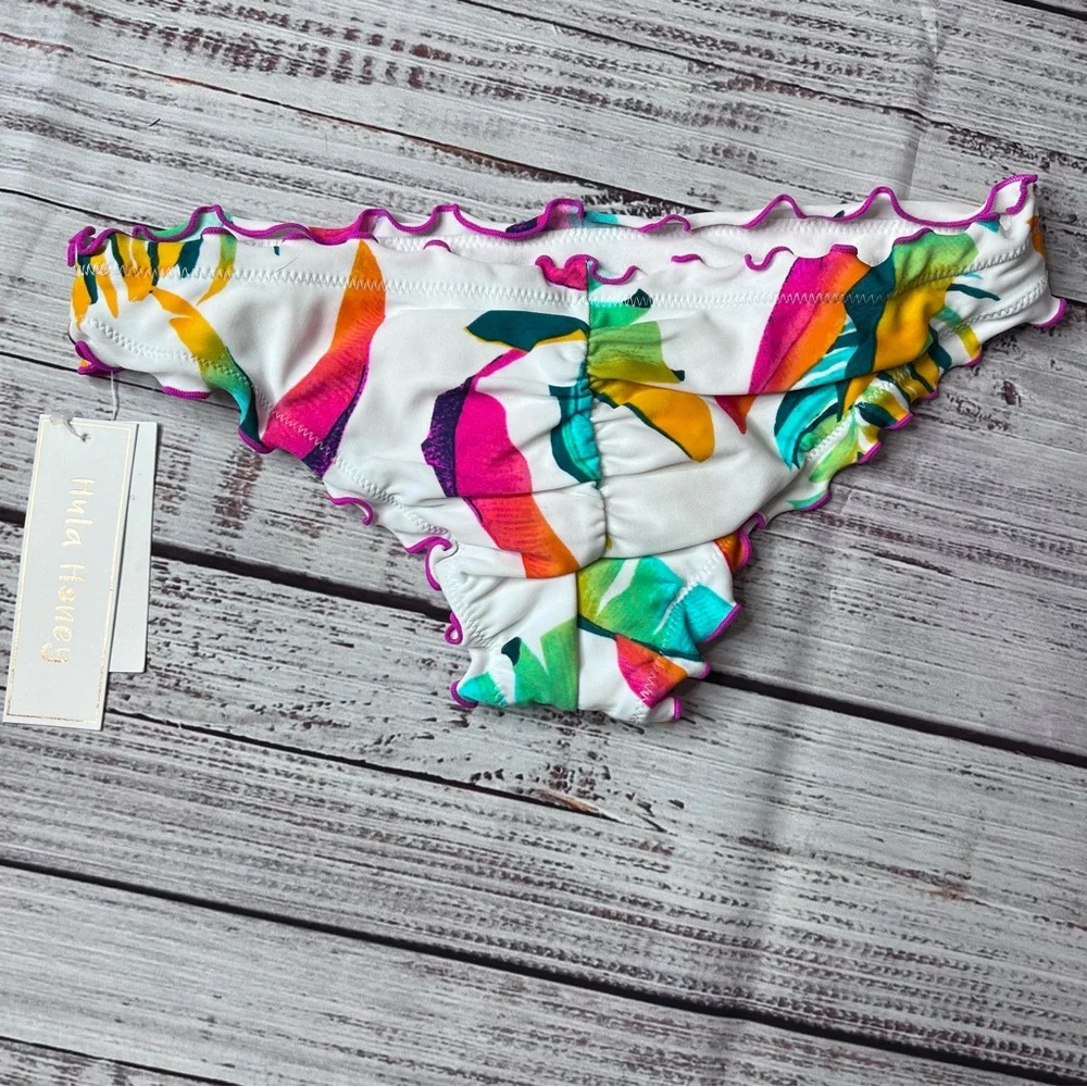 Hula Honey Bikini Swim Bottom White - Picture 2 of 4